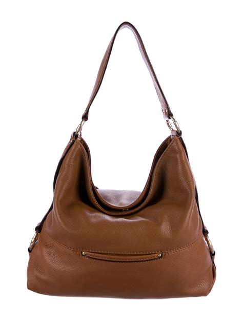 michael kors chelsea hobo leather purse nickel|Michael Kors shoulder bag brown.